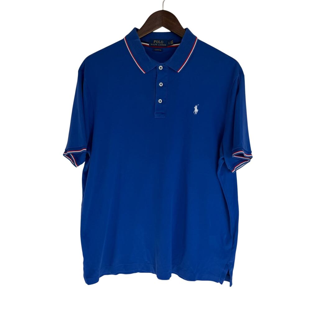 POLO Ralph Lauren Royal Blue Classic Fit Soft Cotton Polo - Large